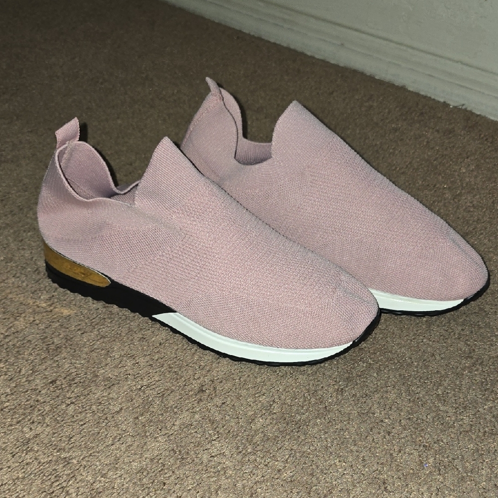 Women's Pink Slip-On Sneakers